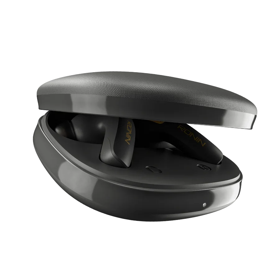 Ronin Pebble Earbuds Black 2 - Ronin Pebble Earbuds | R-7130