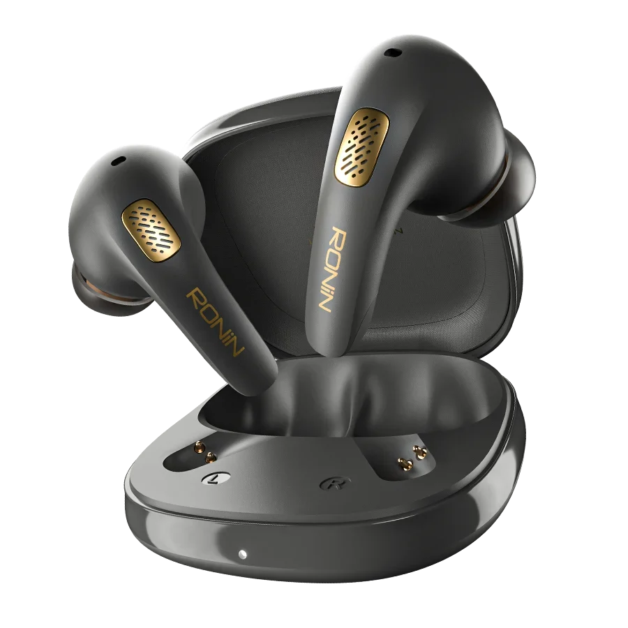 Ronin Pebble Earbuds R-7130 with 13mm Drivers, ANC and Quad-Mic ENC