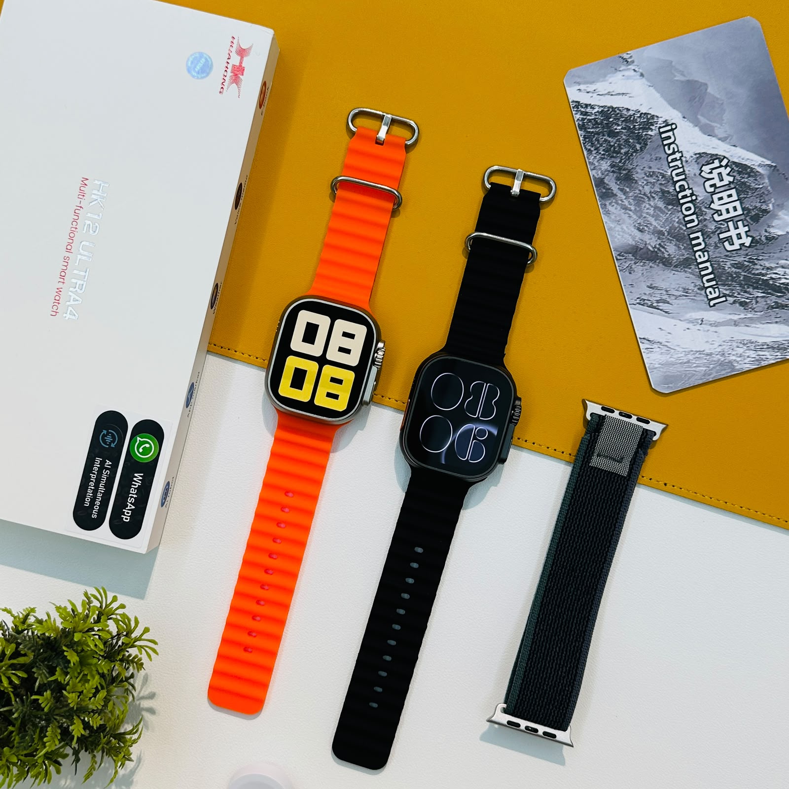 - HK12 Ultra 4 Smart Watch | Real Time Memory | Ultra Amoled Display HK12 Ultra 4 Smart Watch with AMOLED Display in Starlight and Black