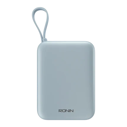Ronin Aqua 20000mAh Power Bank with 22.5W Fast Charging and Built-In Cables
