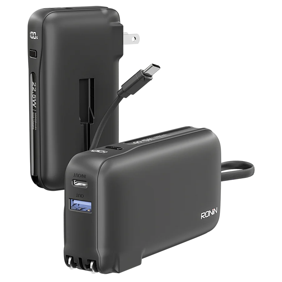 Ronin Arctic 10000mAh Power Bank with 22.5W fast charging and digital display